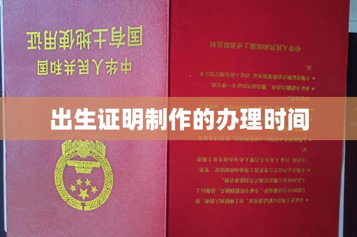 亚东出生证明制作的办理时间
