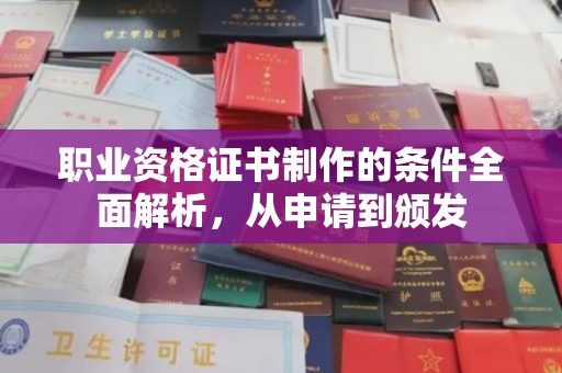 亚东职业资格证书制作的条件全面解析，从申请到颁发