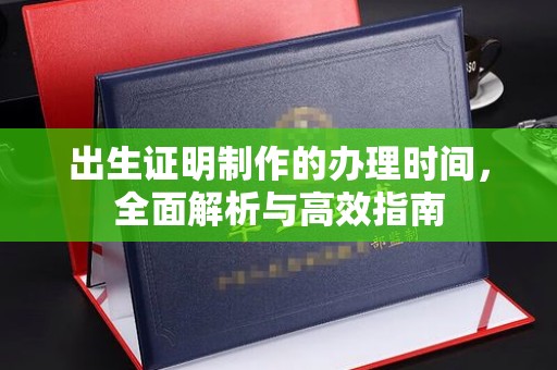 亚东出生证明制作的办理时间，全面解析与高效指南