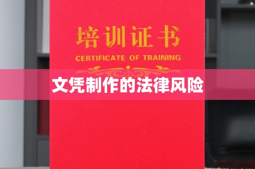 亚东文凭制作的法律风险